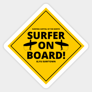 SURFER ON BOARD - CAR/MOTOR BIKE STICKERS AND MORE Sticker